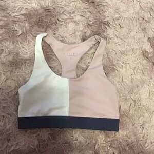 All Fenix Cream and pink Sports Bra